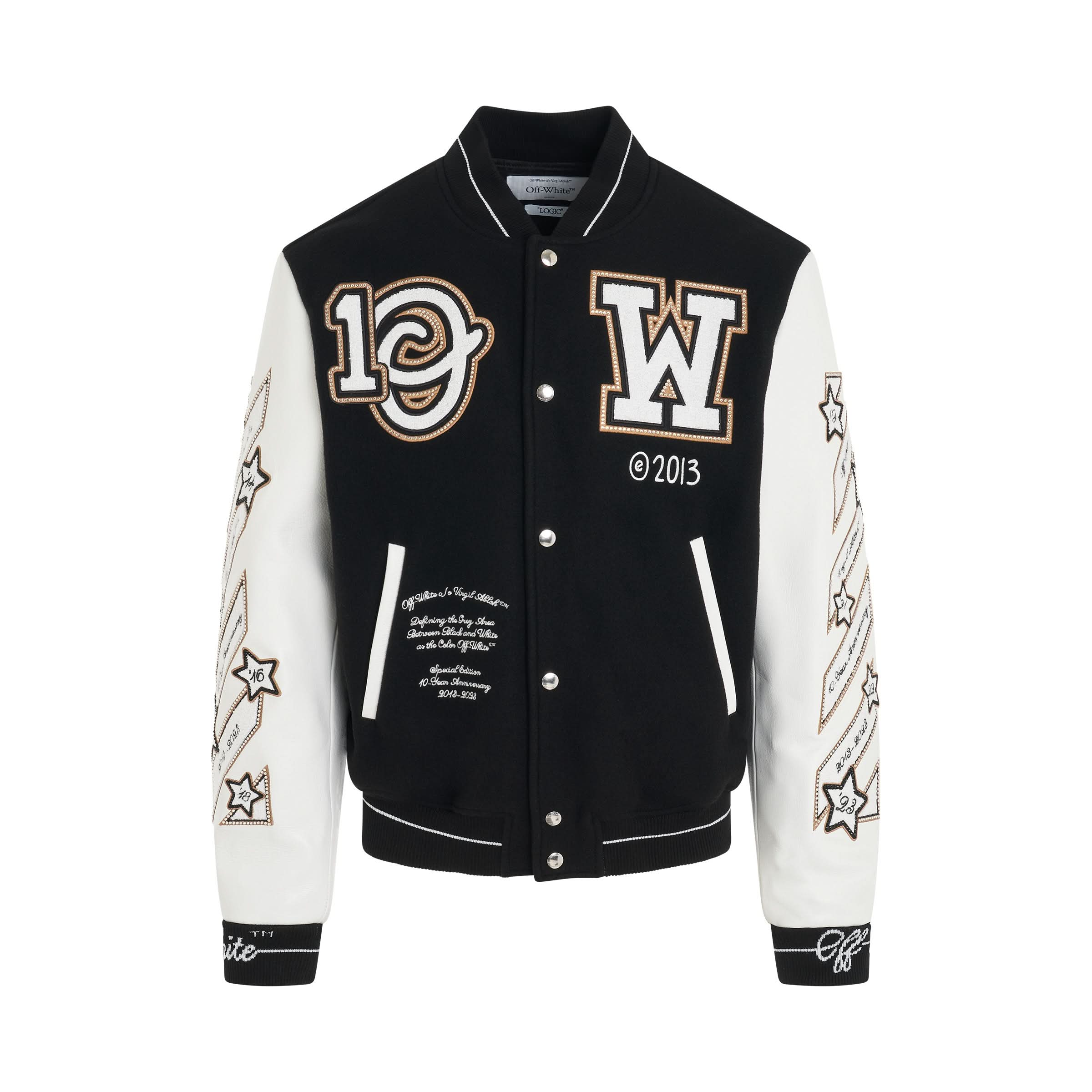 OFF-WHITE Logic Varsity Jacket in Black White – MARAIS
