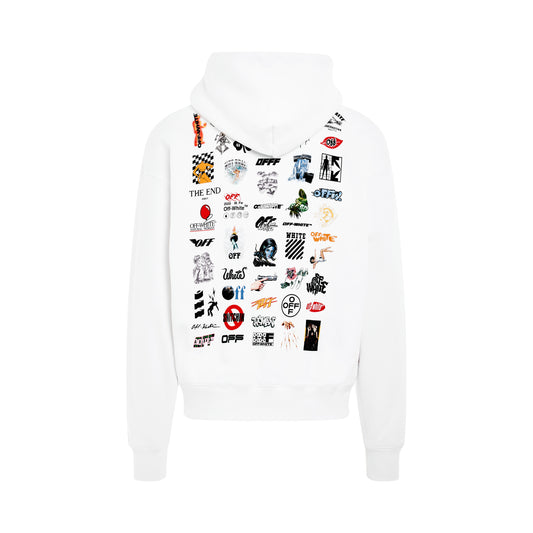 Skate Hoodie in White/Black