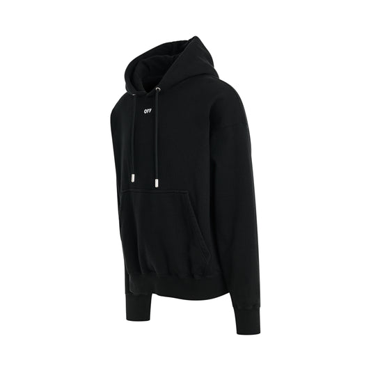 Arrow Embroidered Skate Hoodie in Black/White