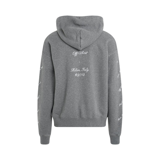 23 Logo Skate Hoodie in Melange Grey/White