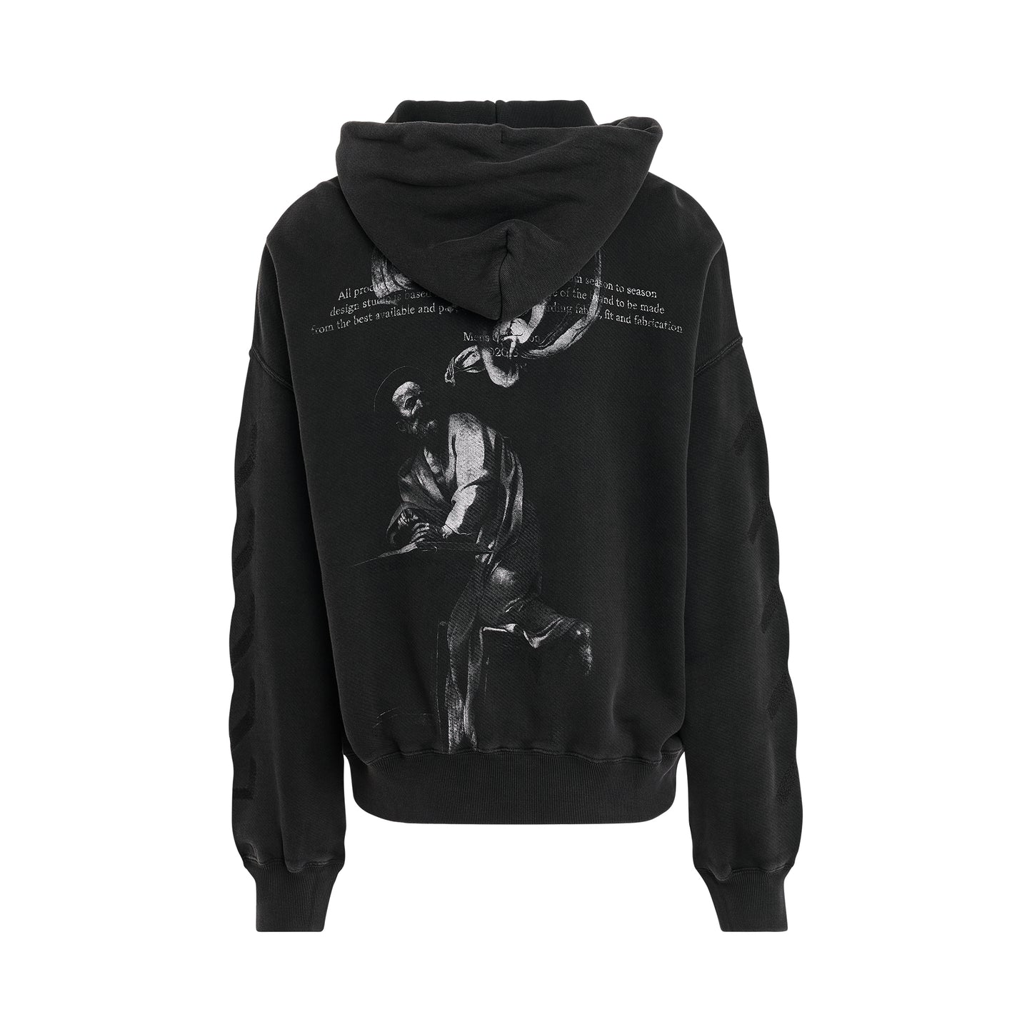 S.Matthew Print Oversized Hoodie in Black/Grey