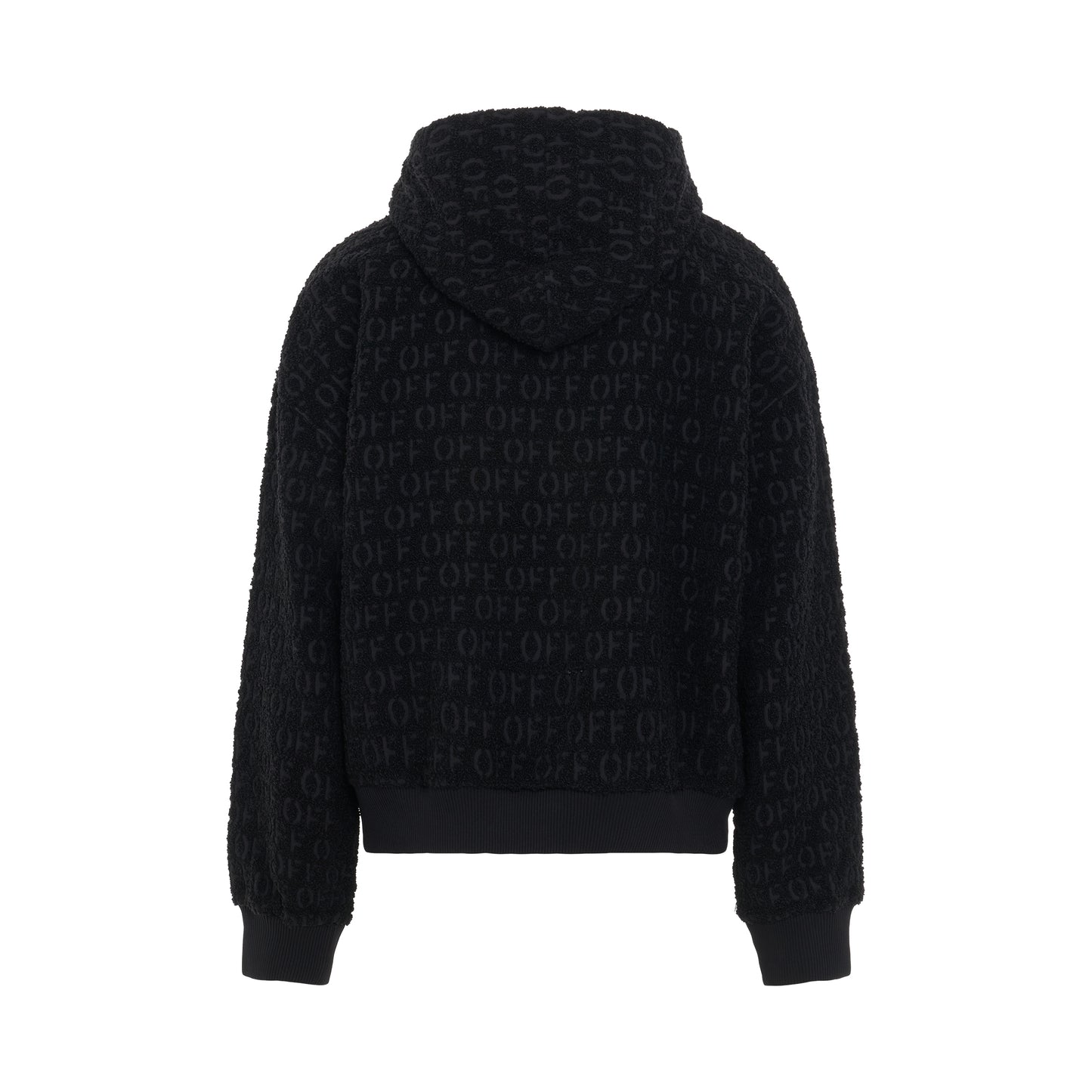 Bouclé Oversize Hoodie in Black