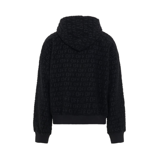 Bouclé Oversize Hoodie in Black