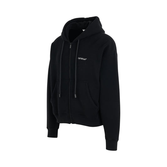 Lunar Arrow Skate Fit Zip Hoodie in Black