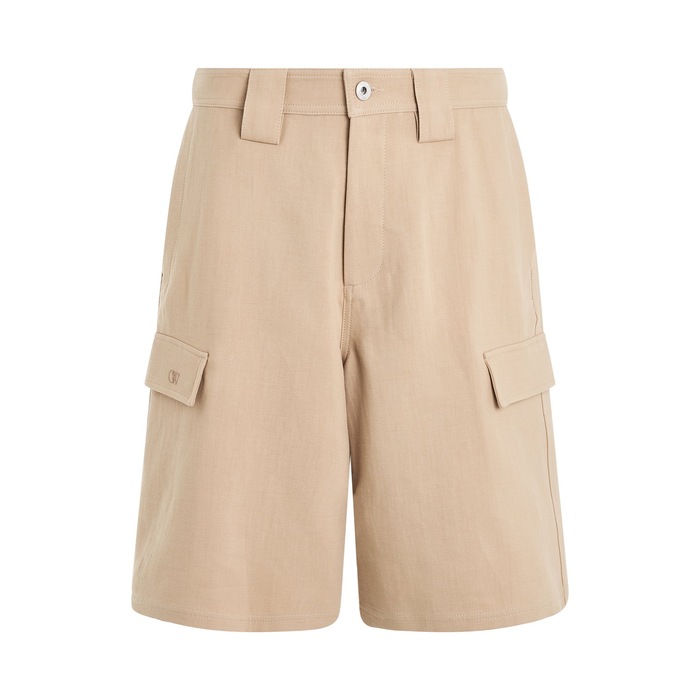 Linen Cargo Short in Sand