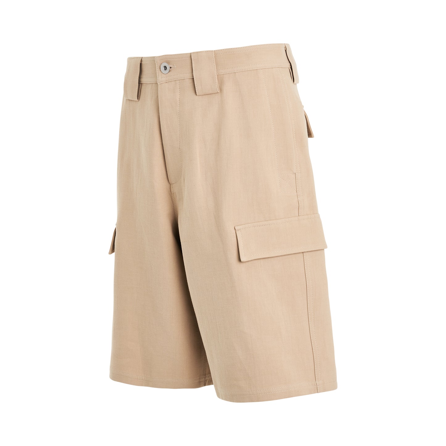 Linen Cargo Short in Sand