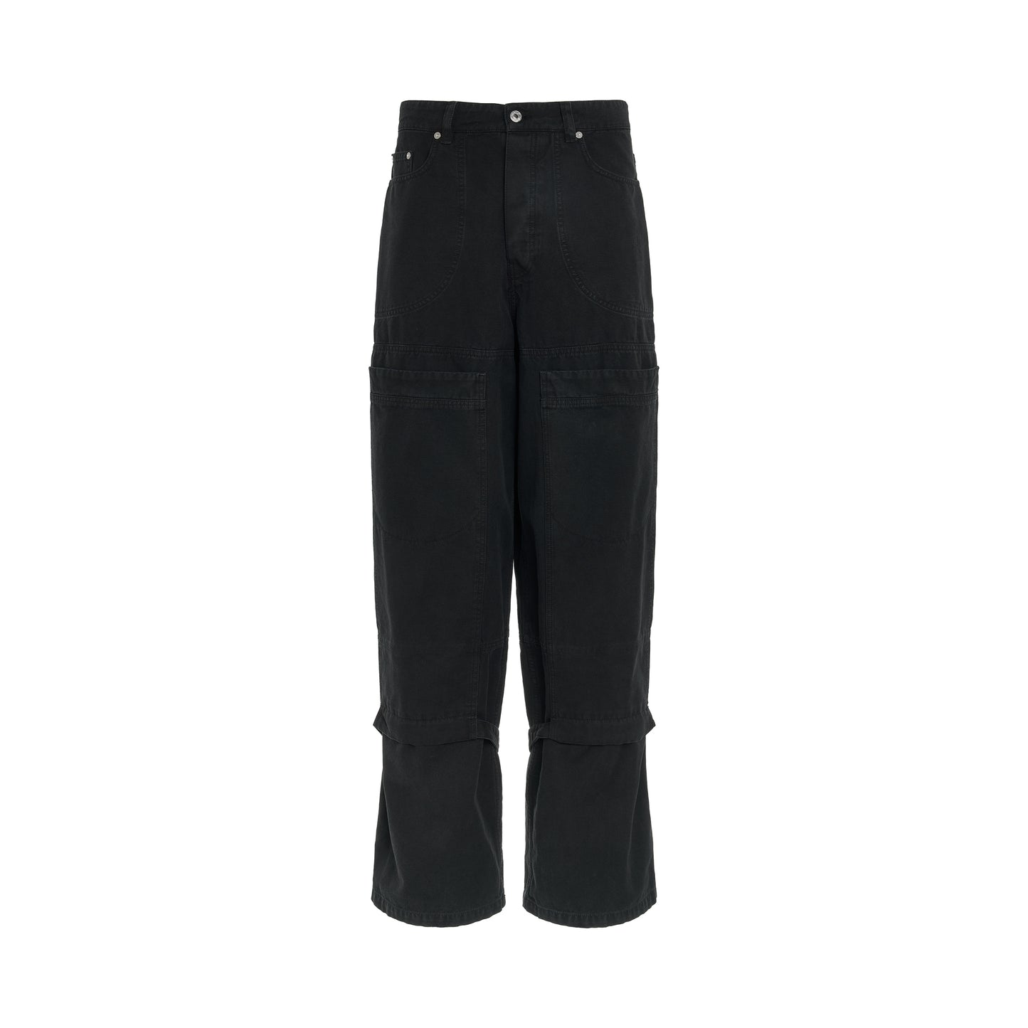 Garment Dyed Relaxed Carpenter Pants in Black