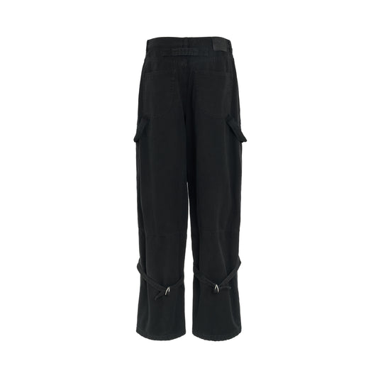 Garment Dyed Relaxed Carpenter Pants in Black