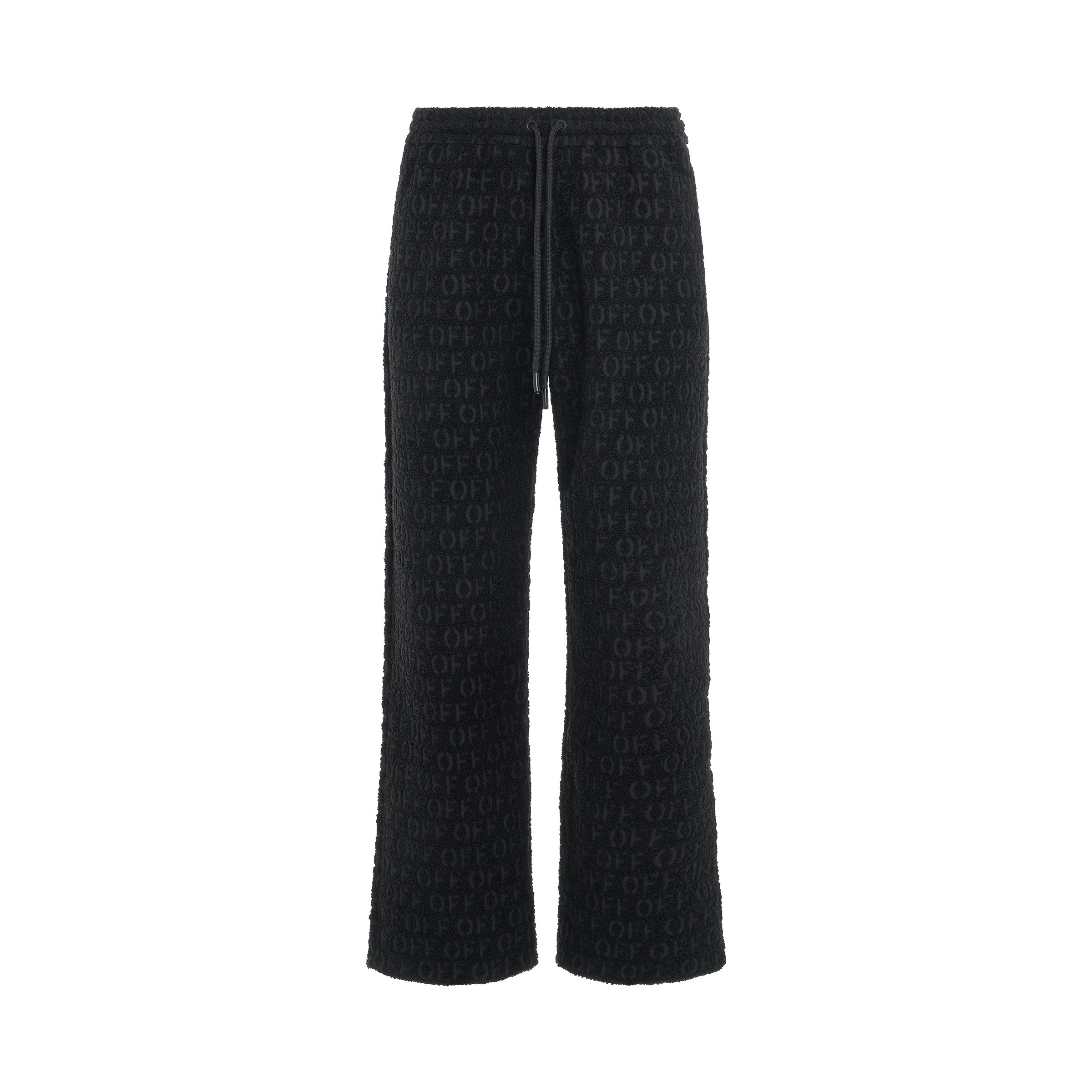 Bouclé Casual Pants in Black