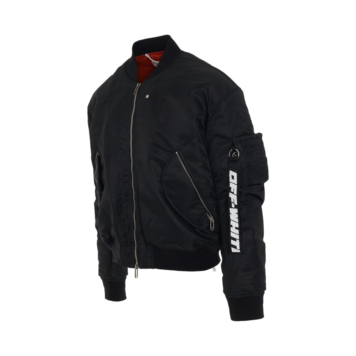 Logo Industrial Bomber Jacket in Black