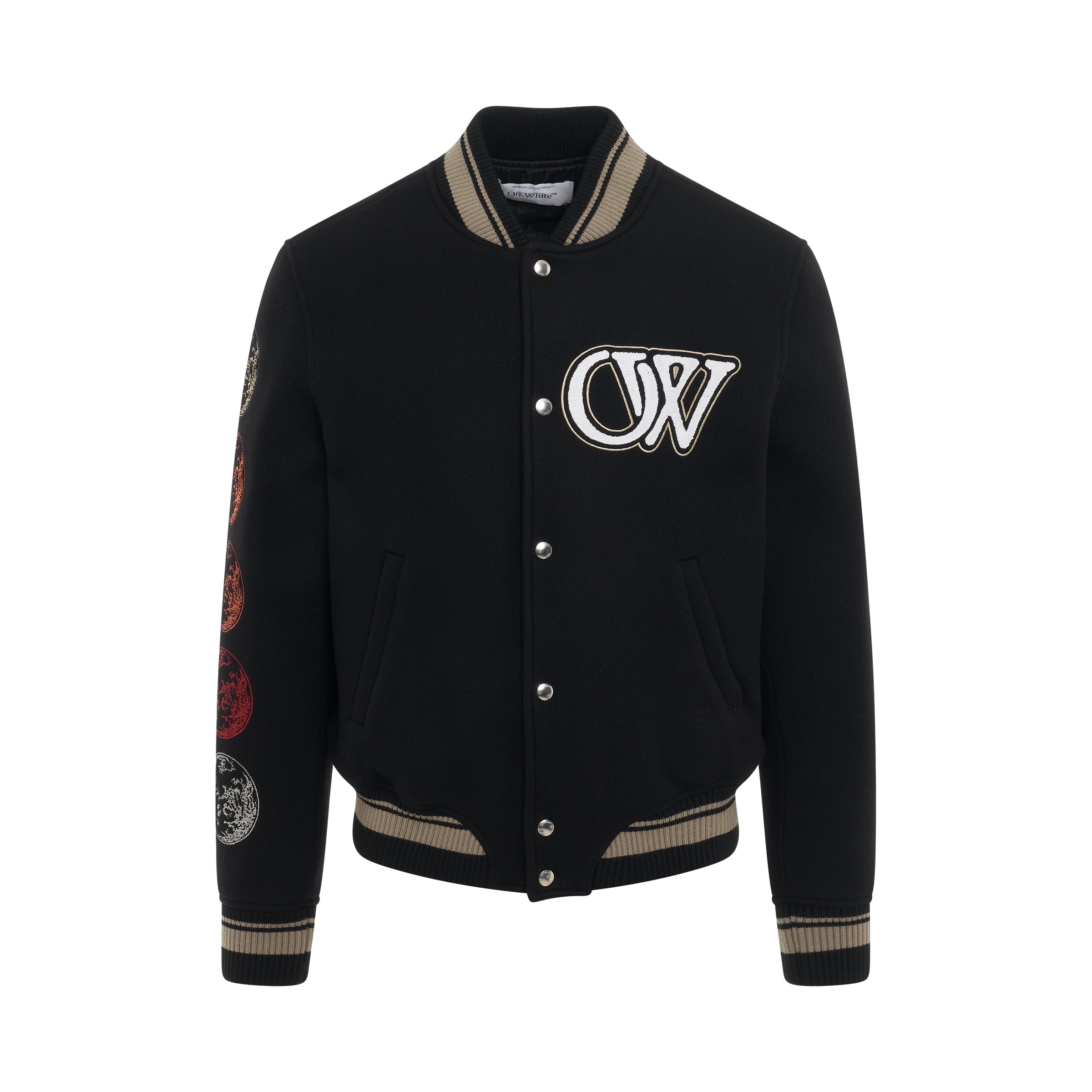 Moon Phase Varsity Bomber Jacket