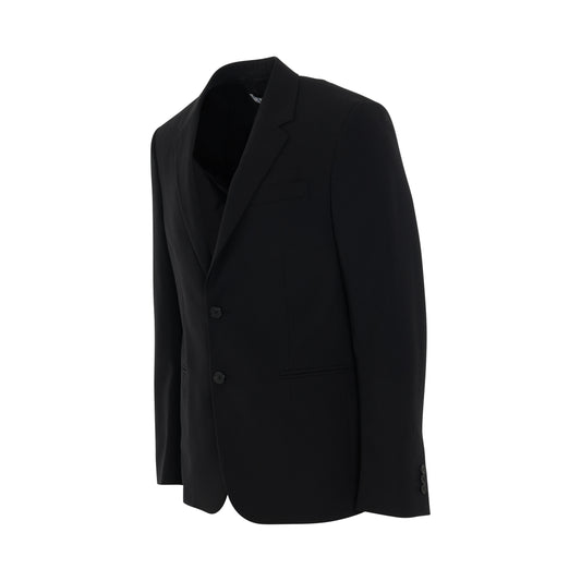 Corporate Slim Fit Jacket in Black/White