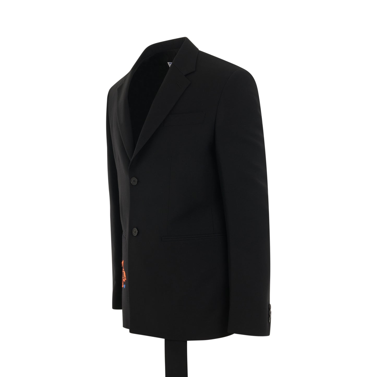 Graffiti Coupe Strap Blazer in Black/Fluoro Orange