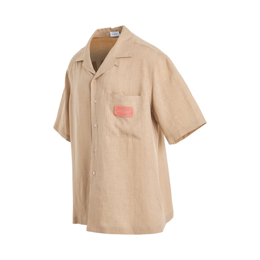 Linen Holiday Shirt in Sand