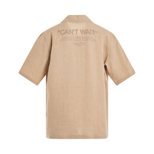 Linen Holiday Shirt in Sand