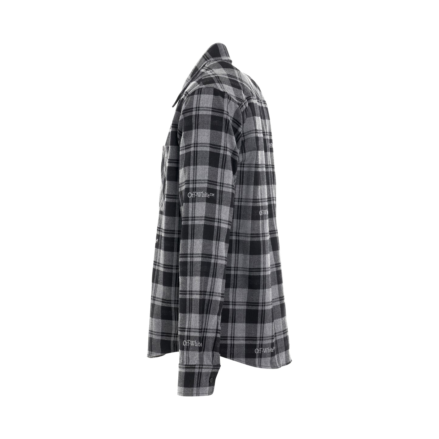 Check Flannel Shirts in Dark Grey