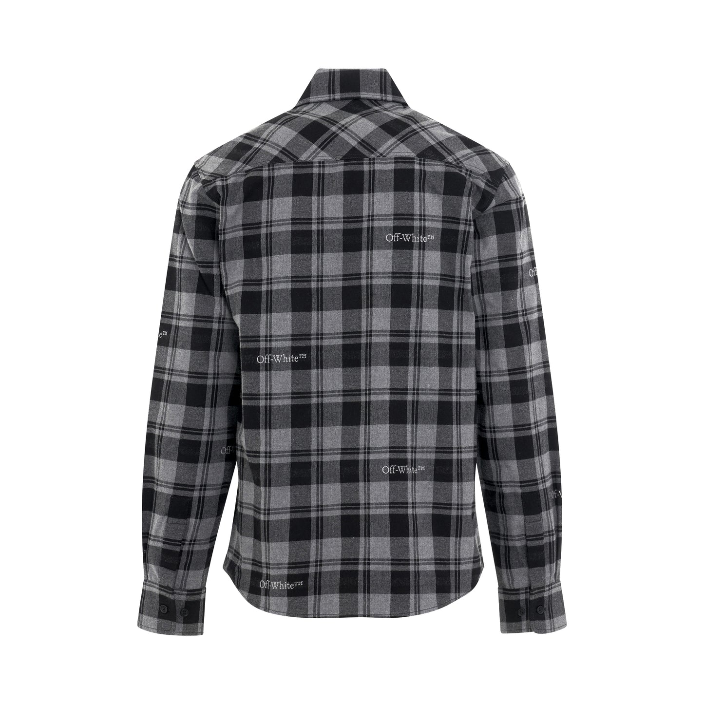 Check Flannel Shirts in Dark Grey