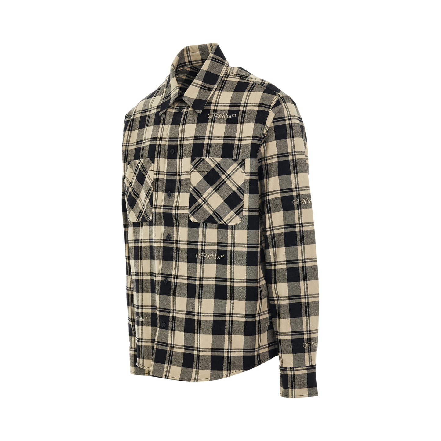 Check Flannel Shirts in Beige