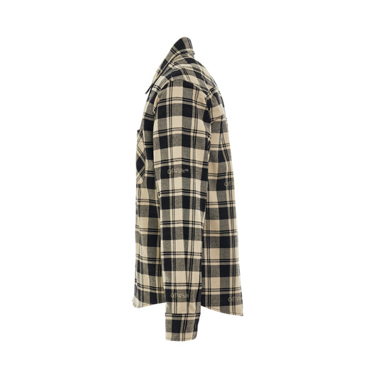 Check Flannel Shirts in Beige