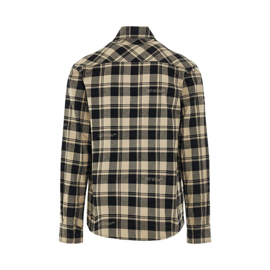 Check Flannel Shirts in Beige