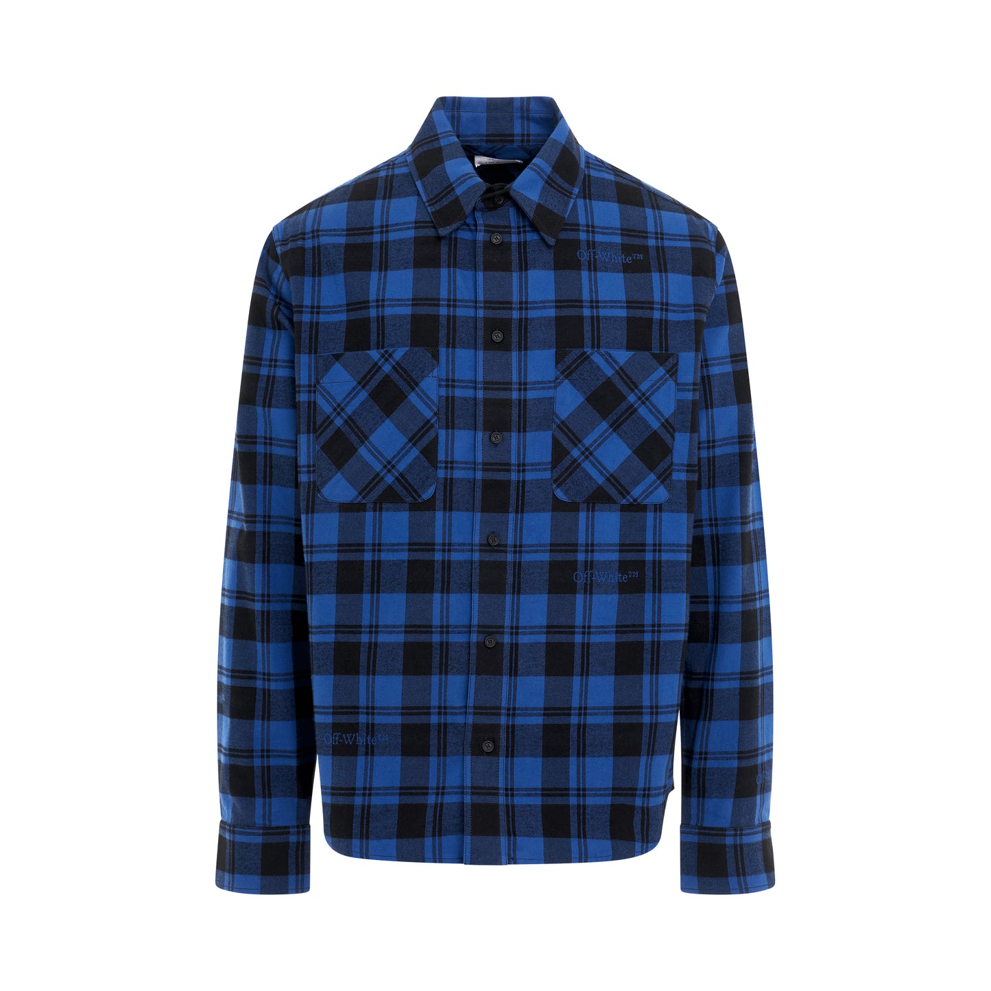 Check Flannel Shirts in Dark Blue/Black