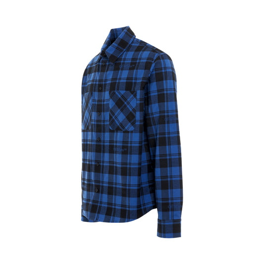 Check Flannel Shirts in Dark Blue/Black