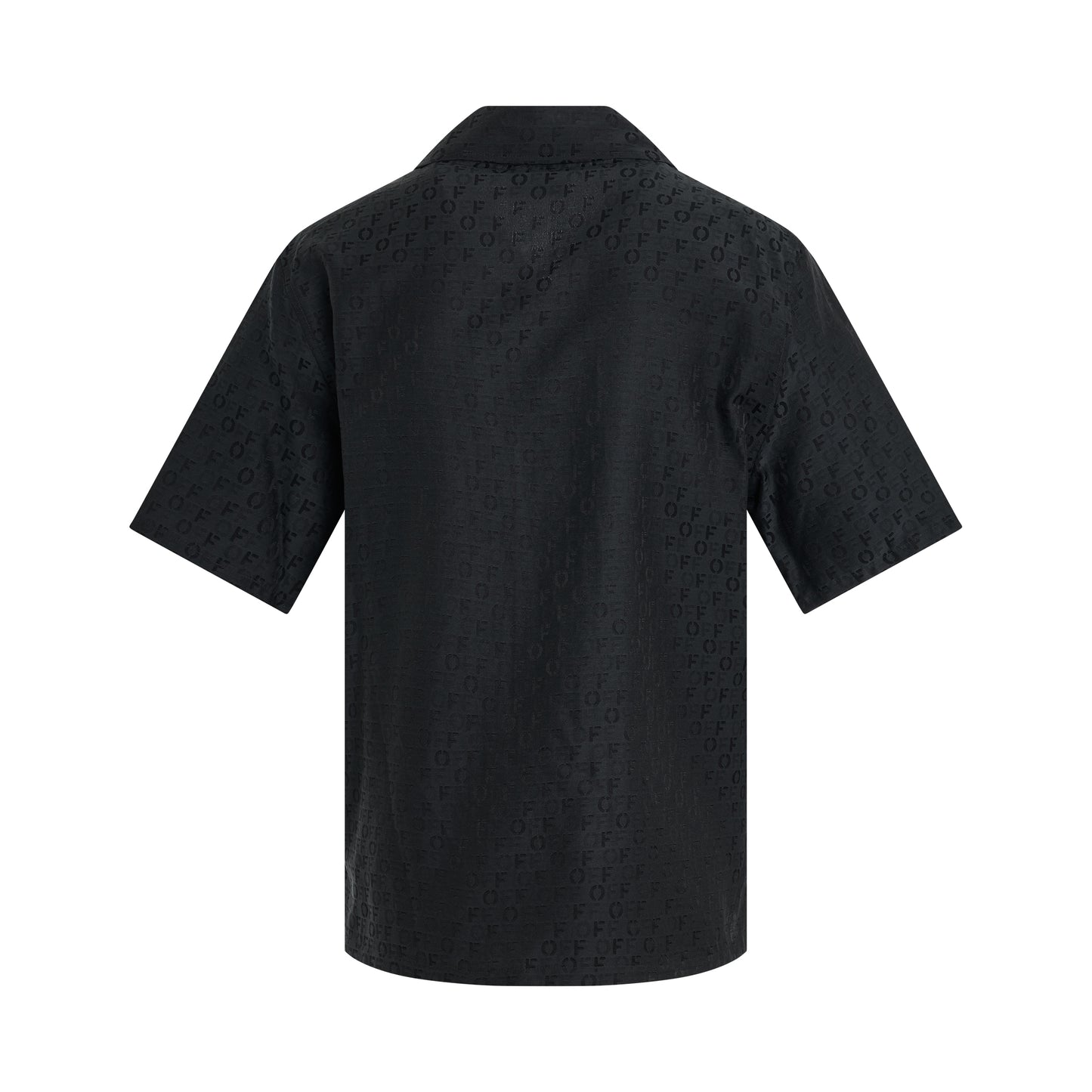 OFF Allover Silk Jacquard Summer Shirt in Black