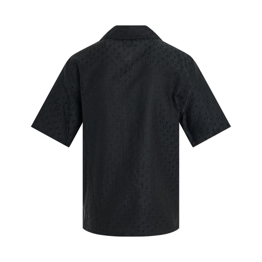 OFF Allover Silk Jacquard Summer Shirt in Black