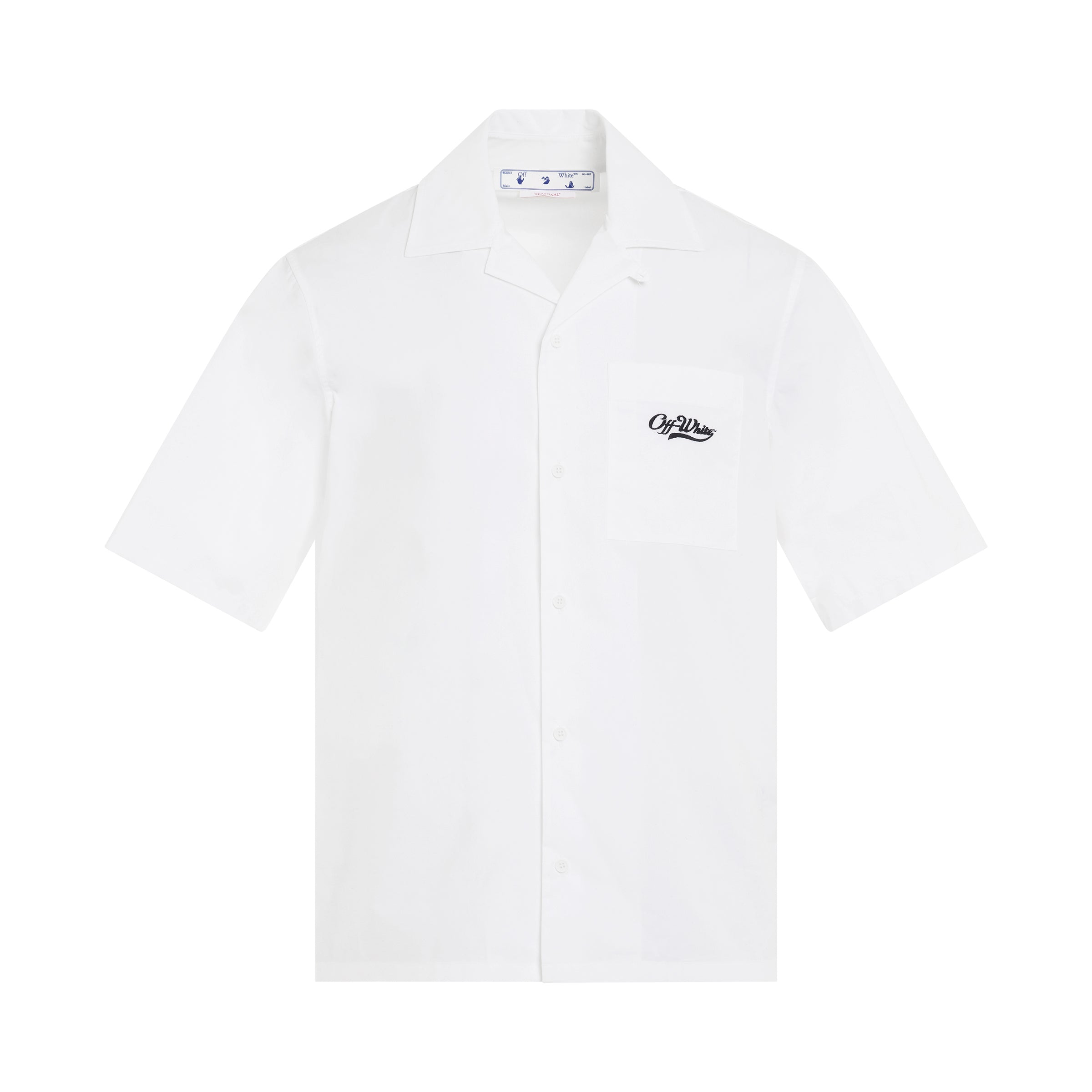 Wave Off Holiday Shirt in White/Black