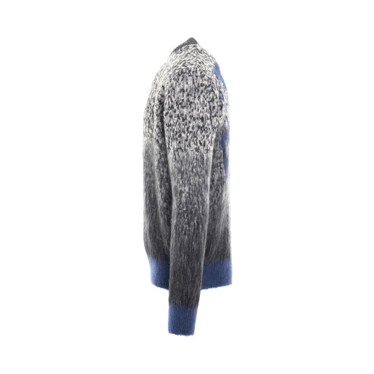 Mohair Degradé Arrow Knitwear in Anthracite