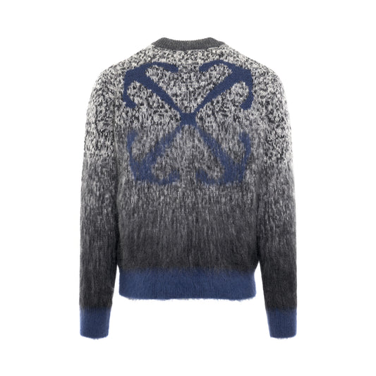 Mohair Degradé Arrow Knitwear in Anthracite