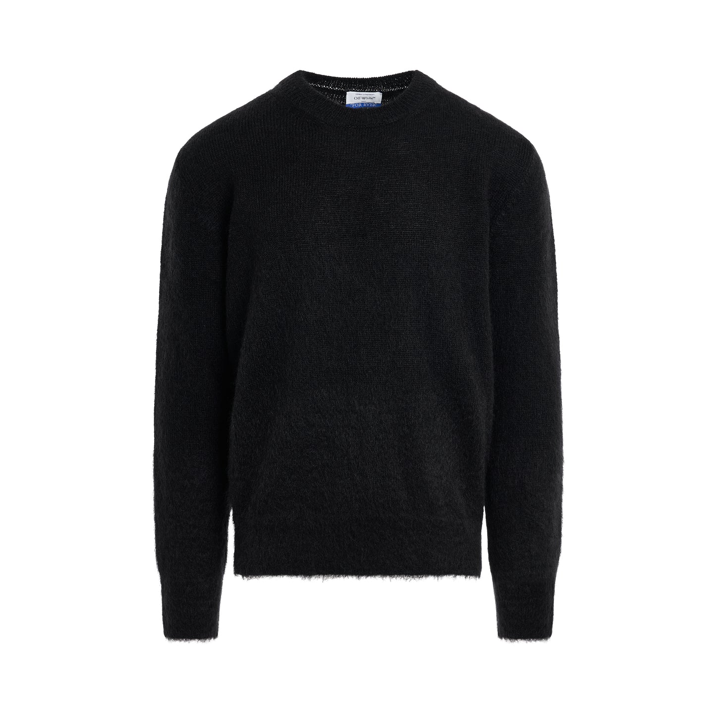 Mohair Arrow Knit Sweater in Black/Cream
