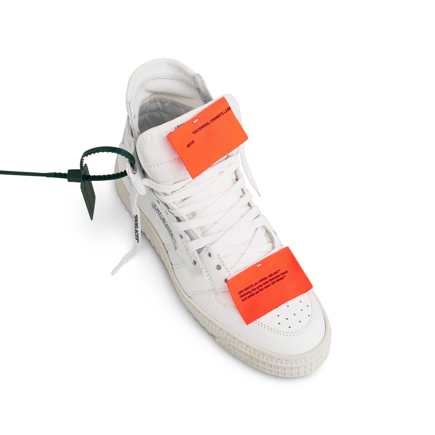 3.0 Off Court Leather Sneaker in White/Orange