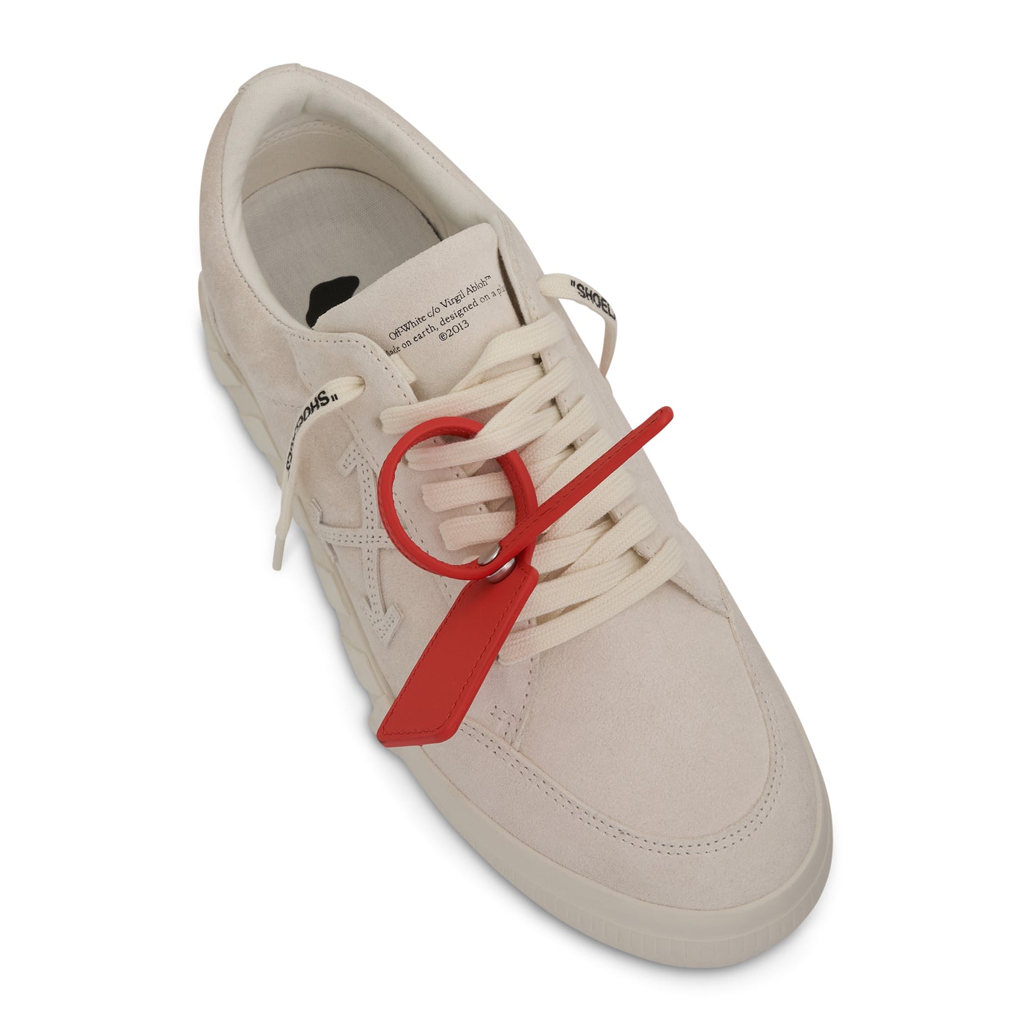 Low Vulcanized Suede Sneaker in White