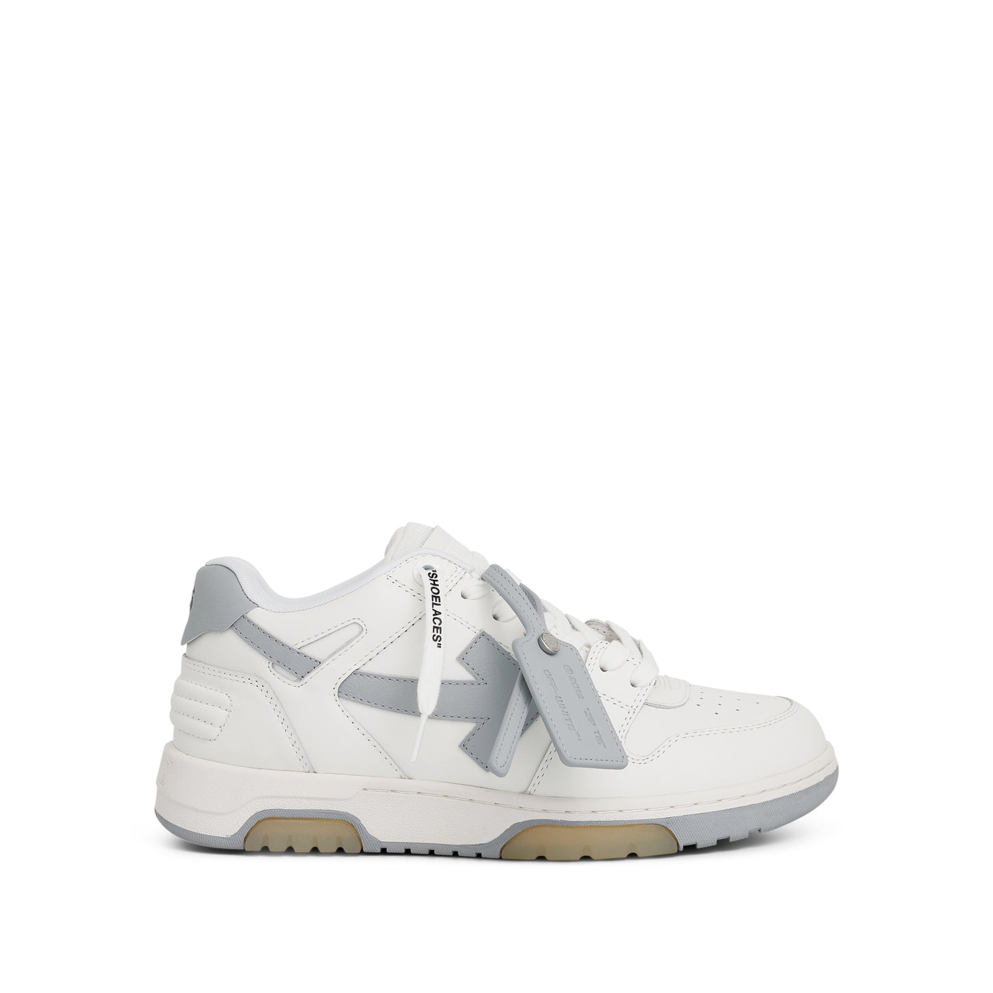 Out Of Office Calf Leather Sneaker in White/Grey