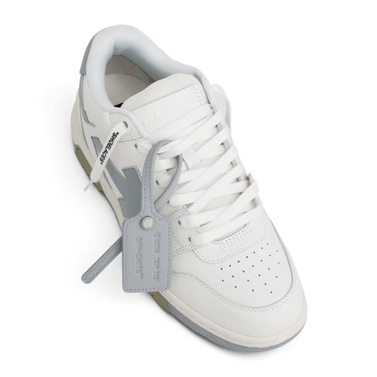 Out Of Office Calf Leather Sneaker in White/Grey