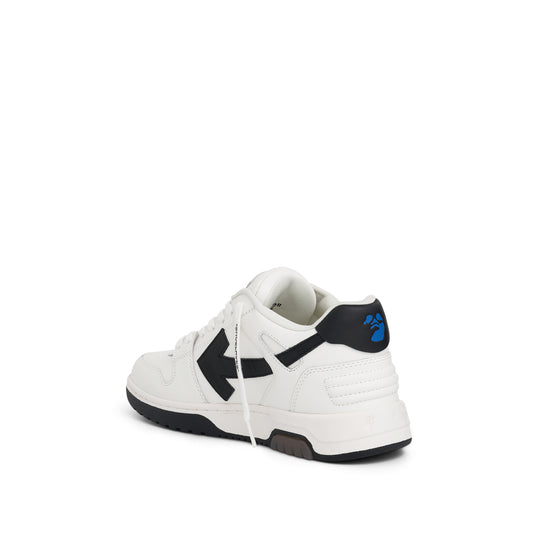 Out Of Office Calf Leather Sneakers in White/Black