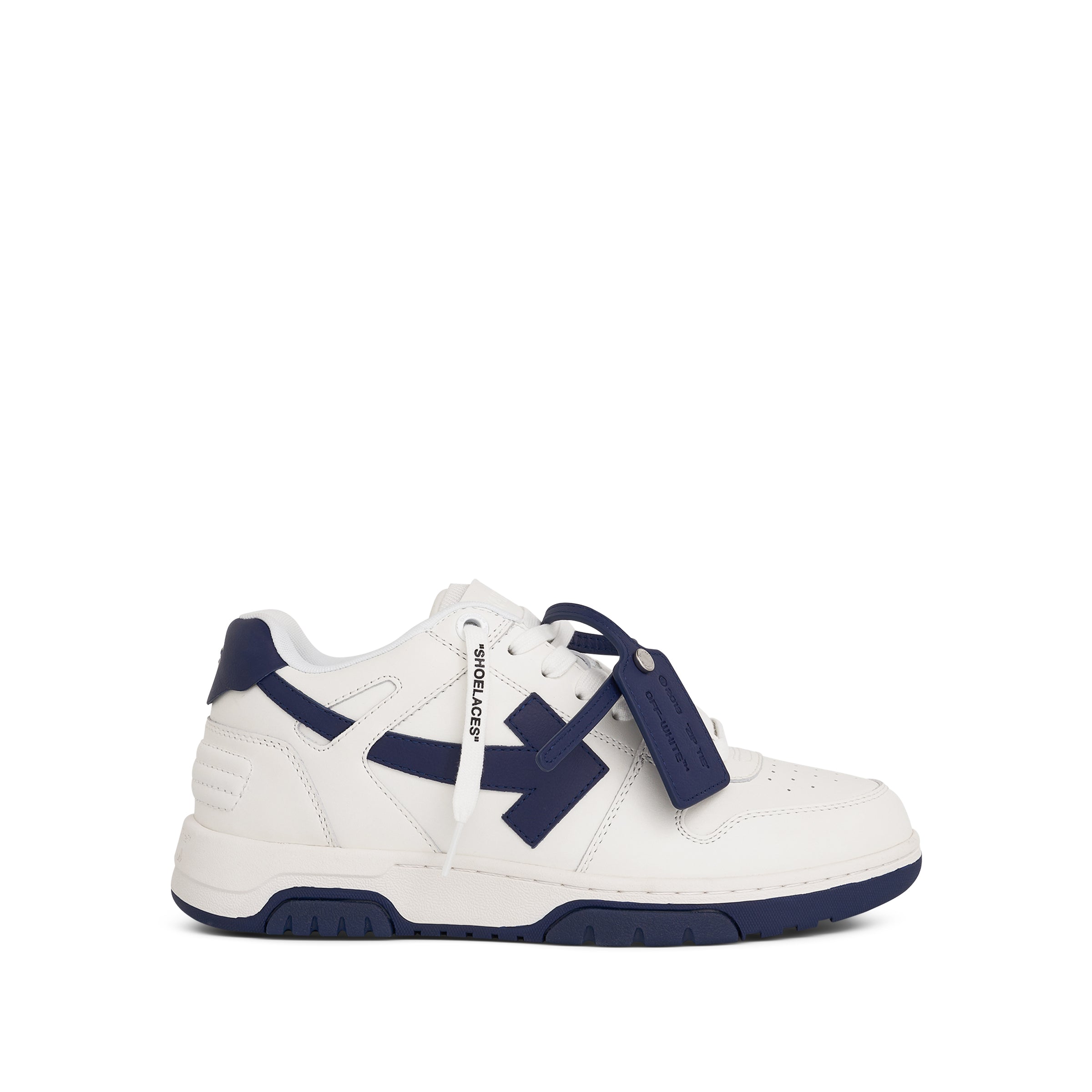 Out Of Office Calf Leather Sneaker in White/Dusty Blue