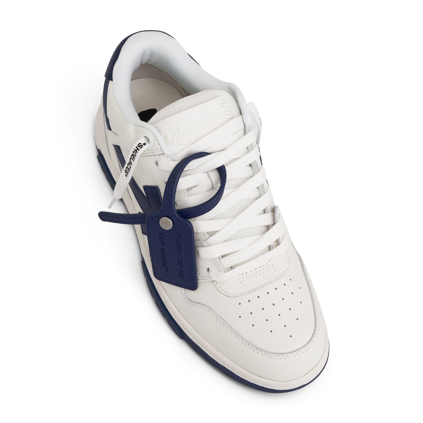 Out Of Office Calf Leather Sneaker in White/Dusty Blue