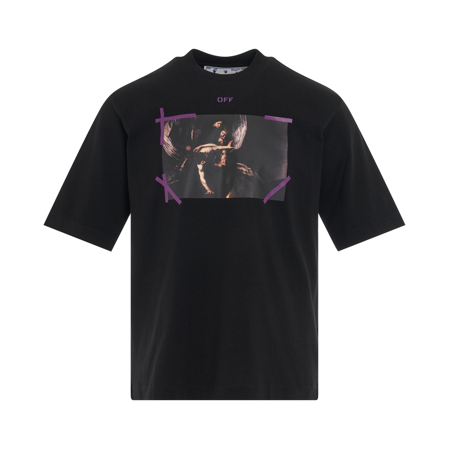 Caravaggio Arrow Mercy Skate T-Shirt in Black/Orchid