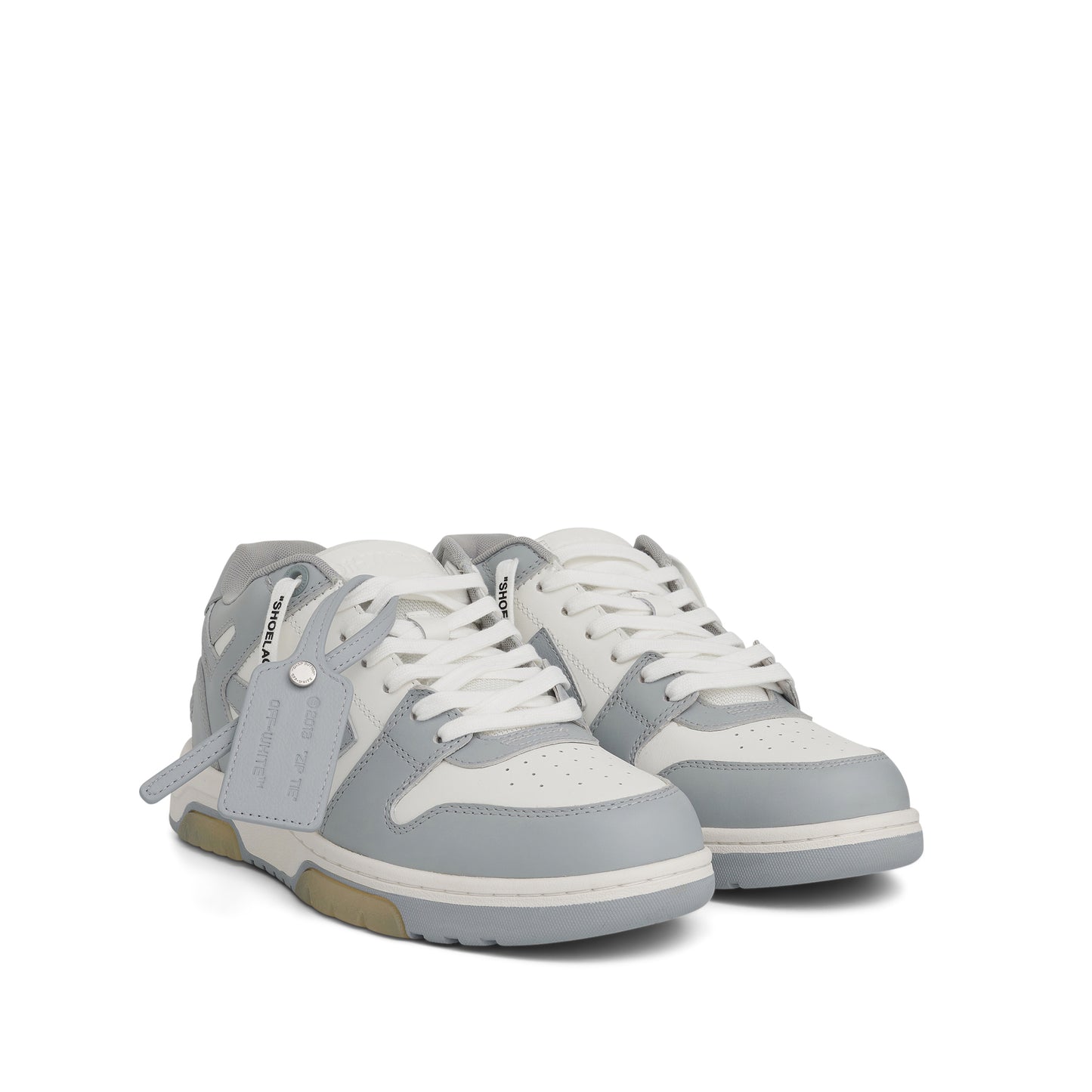 Out Of Office Calf Leather Sneaker in Grey/White