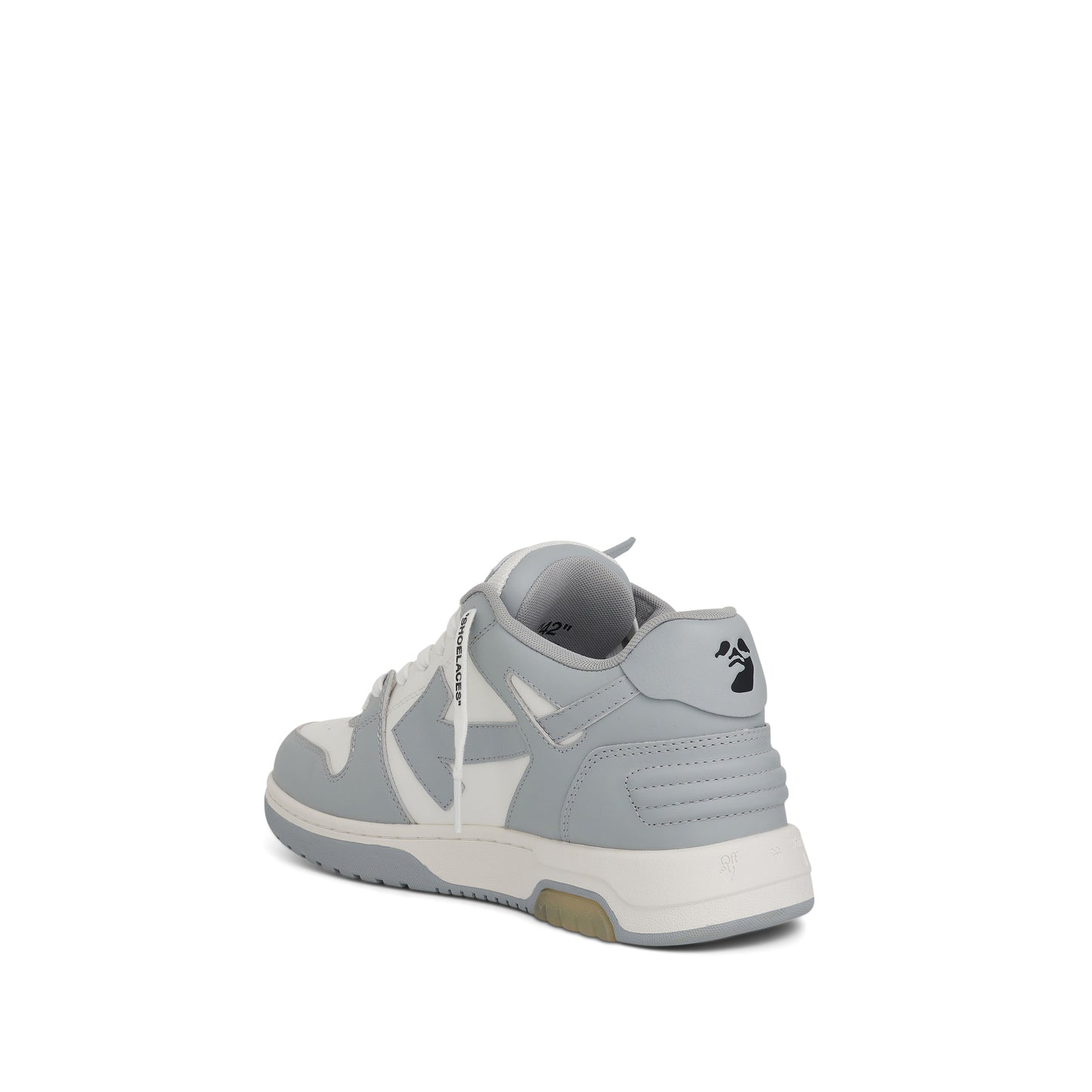 Out Of Office Calf Leather Sneaker in Grey/White