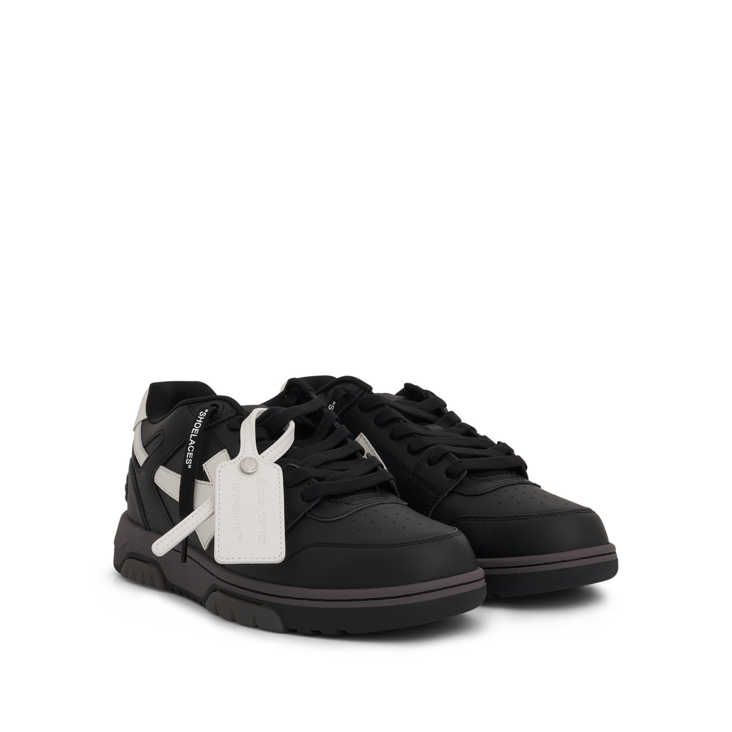 Out Of Office Calf Leather Sneaker in Black