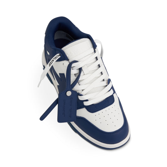 Out Of Office Calf Leather Sneaker in Dusty Blue/White