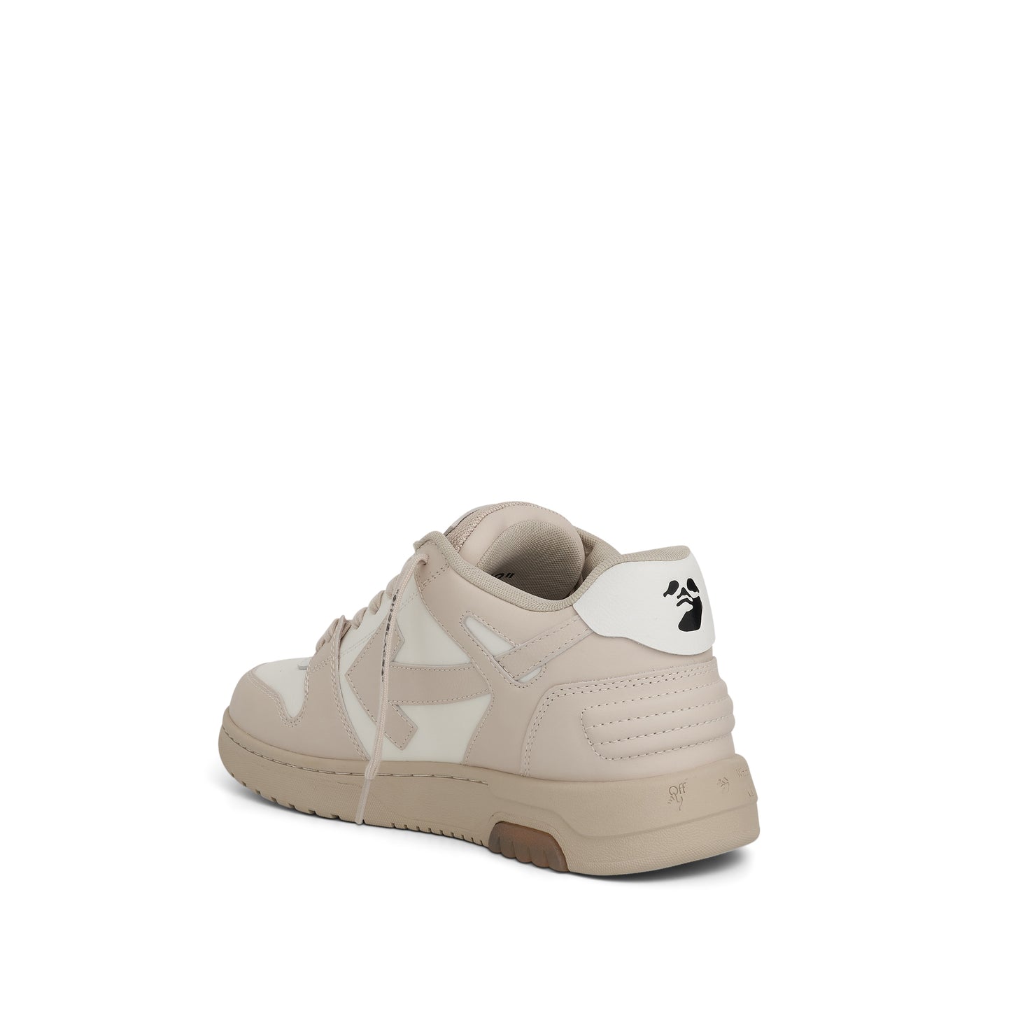 Out Of Office Calf Leather Sneaker in Beige/White