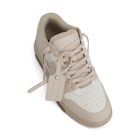 Out Of Office Calf Leather Sneaker in Beige/White