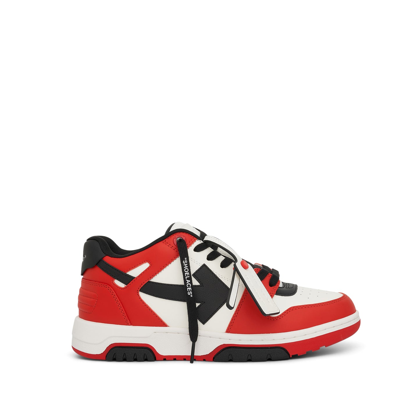 Out of Office Calf Leather Sneaker in Red/White/Black