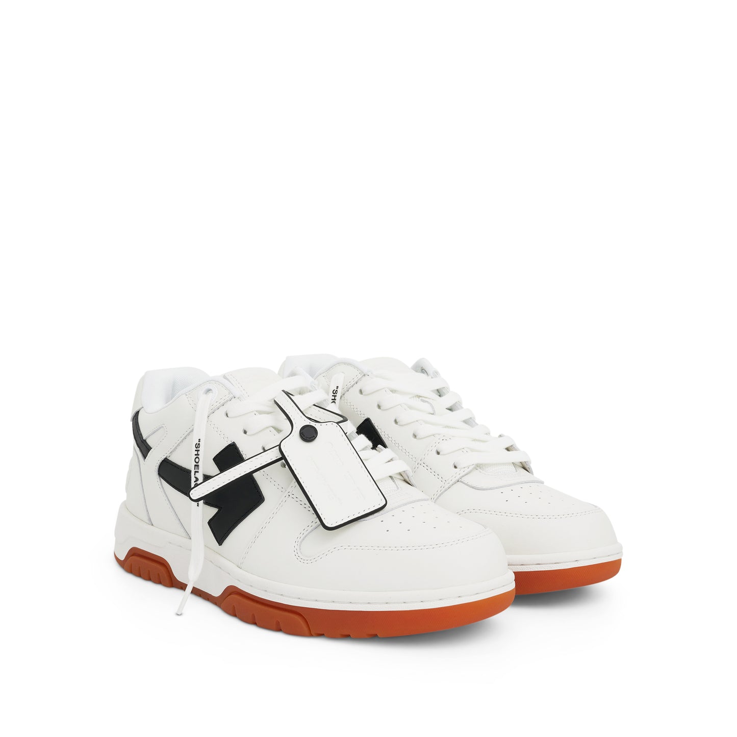 Out of Office Calf Leather Sneaker In White/Black