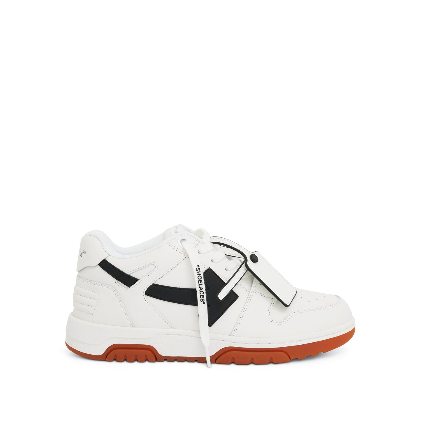 Out of Office Calf Leather Sneaker In White/Black