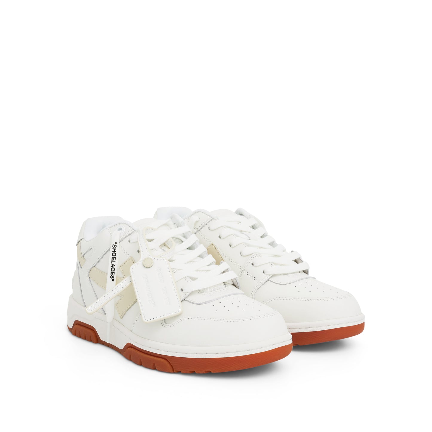 Out of Office Calf Leather Sneaker In White/Beige